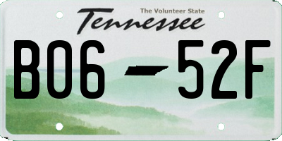 TN license plate B0652F