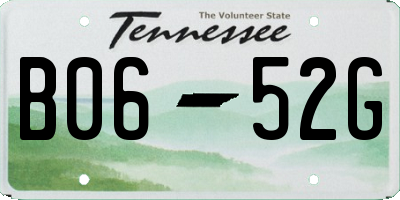 TN license plate B0652G