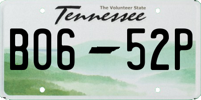 TN license plate B0652P