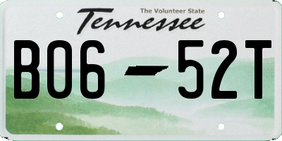 TN license plate B0652T