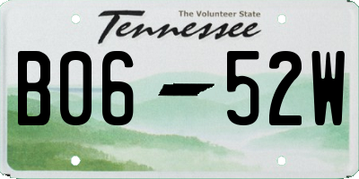 TN license plate B0652W