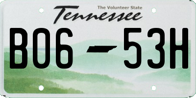 TN license plate B0653H