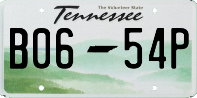 TN license plate B0654P