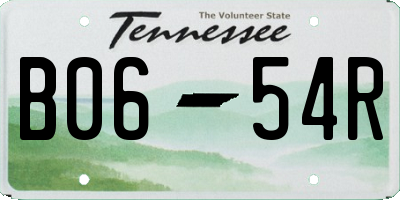 TN license plate B0654R