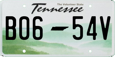 TN license plate B0654V