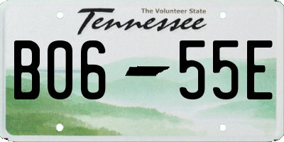 TN license plate B0655E