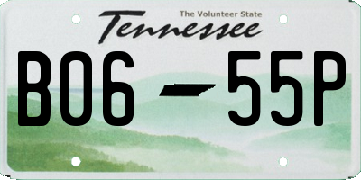 TN license plate B0655P