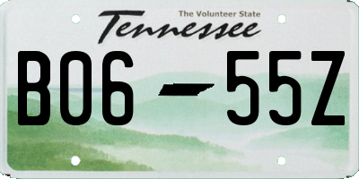 TN license plate B0655Z
