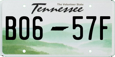 TN license plate B0657F
