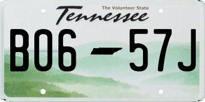 TN license plate B0657J