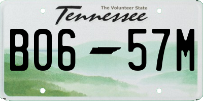 TN license plate B0657M