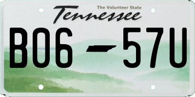 TN license plate B0657U
