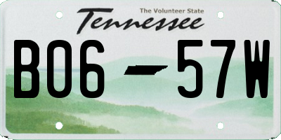 TN license plate B0657W