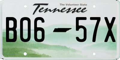 TN license plate B0657X