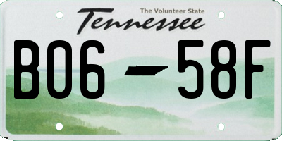 TN license plate B0658F