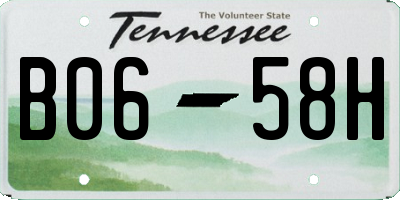 TN license plate B0658H