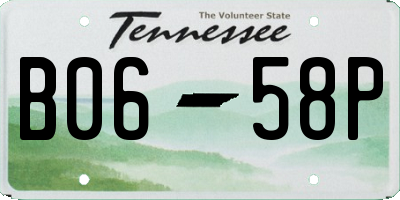TN license plate B0658P