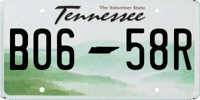 TN license plate B0658R