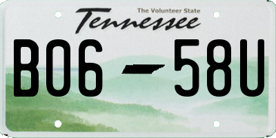 TN license plate B0658U