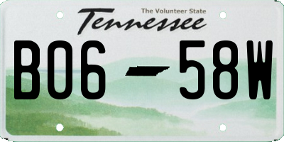 TN license plate B0658W