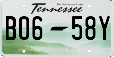 TN license plate B0658Y