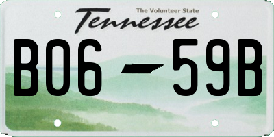 TN license plate B0659B