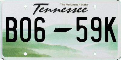 TN license plate B0659K