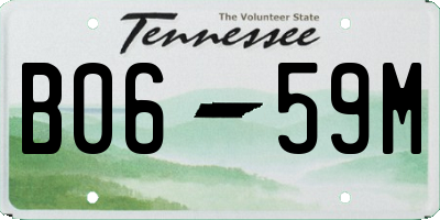 TN license plate B0659M