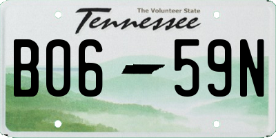 TN license plate B0659N