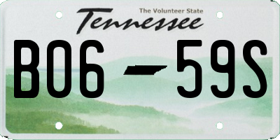 TN license plate B0659S