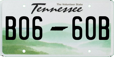 TN license plate B0660B