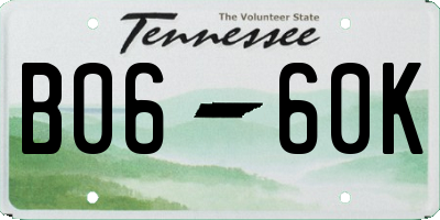 TN license plate B0660K