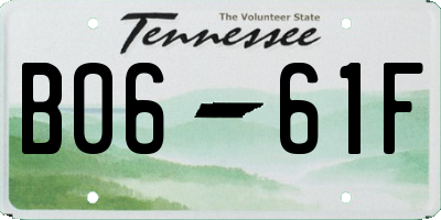 TN license plate B0661F