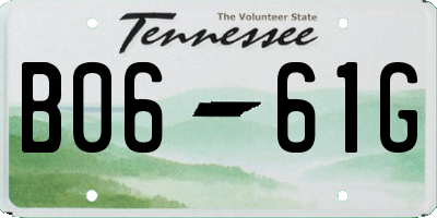 TN license plate B0661G