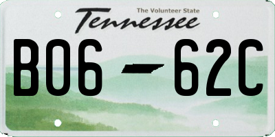 TN license plate B0662C