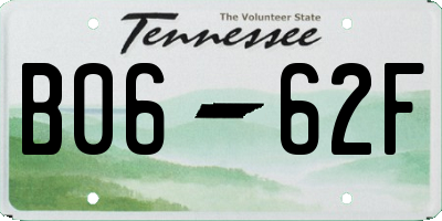 TN license plate B0662F