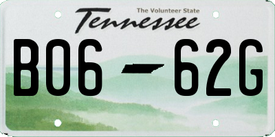 TN license plate B0662G
