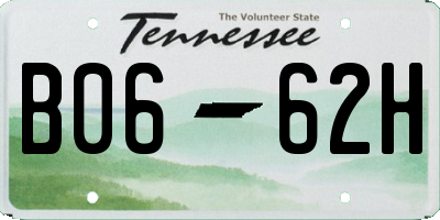 TN license plate B0662H