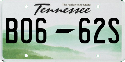 TN license plate B0662S