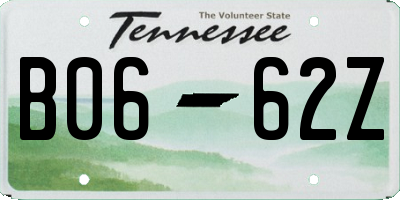 TN license plate B0662Z
