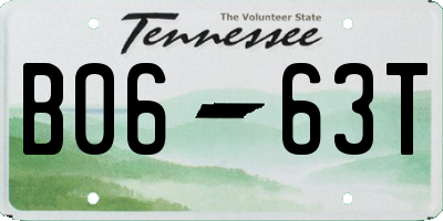 TN license plate B0663T