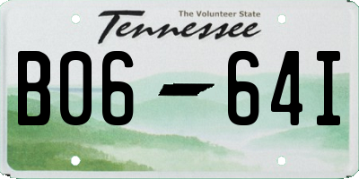 TN license plate B0664I