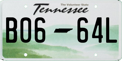 TN license plate B0664L