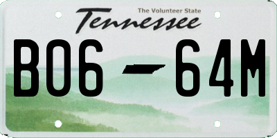 TN license plate B0664M