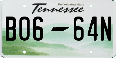 TN license plate B0664N