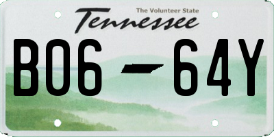 TN license plate B0664Y