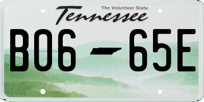 TN license plate B0665E