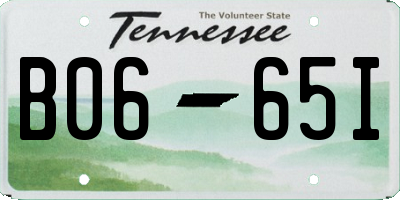 TN license plate B0665I