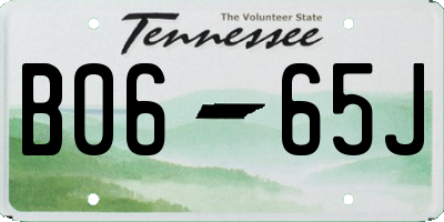 TN license plate B0665J