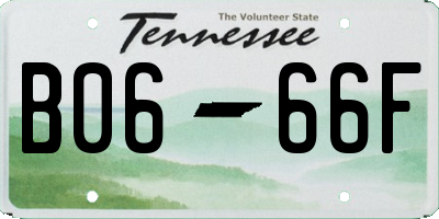 TN license plate B0666F